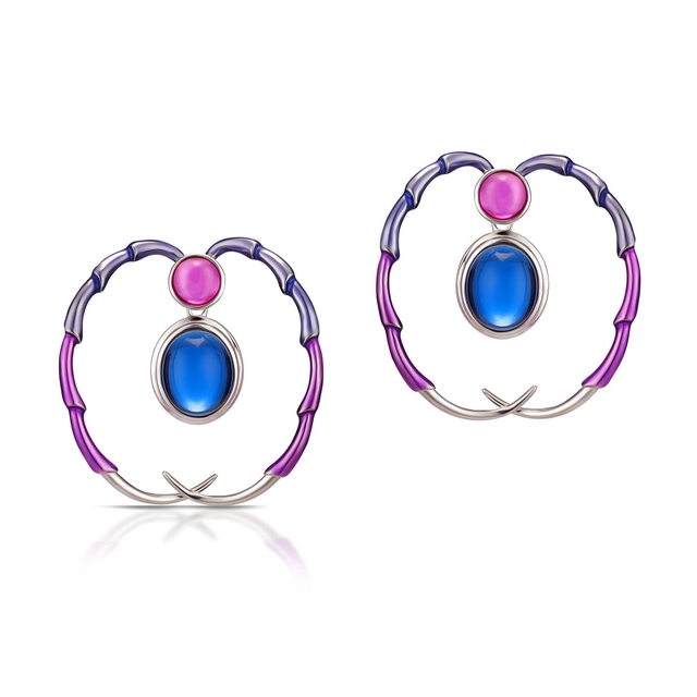 Kolczyki srebrne Imaginarium