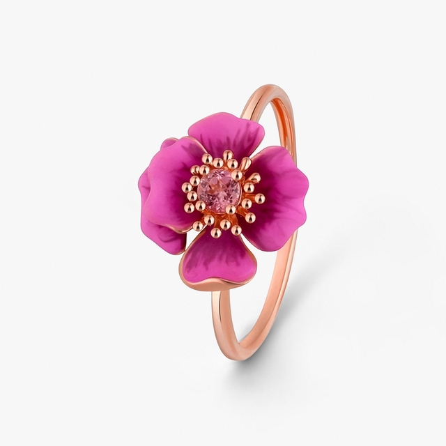 Pierścionek złoty Kwiaty Nocy