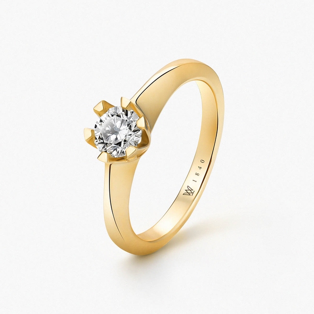 Pierścionek złoty zaręczynowy Jedyny