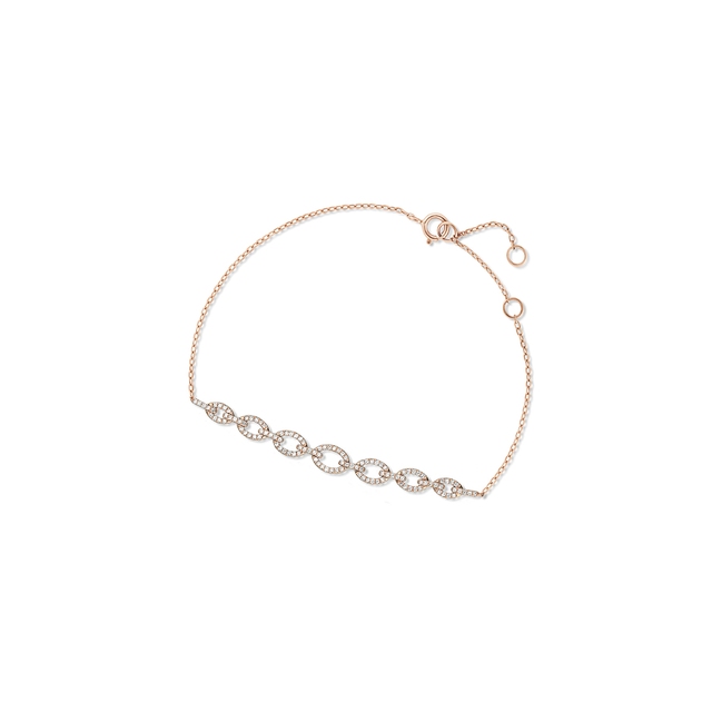 Bransoletka różowe złoto z brylantami