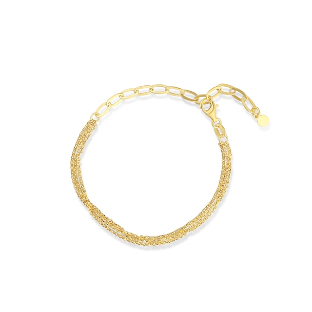 Bransoleta srebrna pozłacana