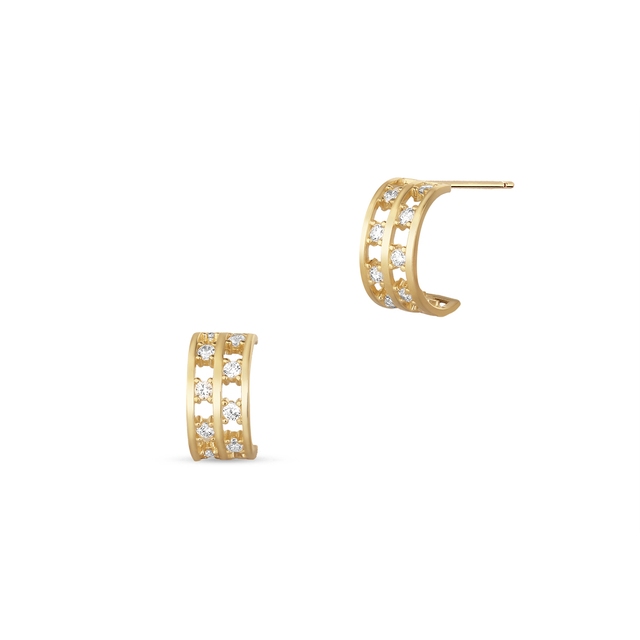 Kolczyki złote z cyrkoniami