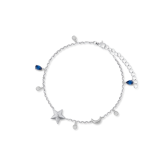 Bransoleta srebrna z gwiazdką