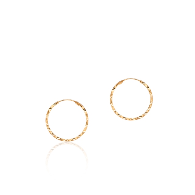 Kolczyki złote koła cienkie