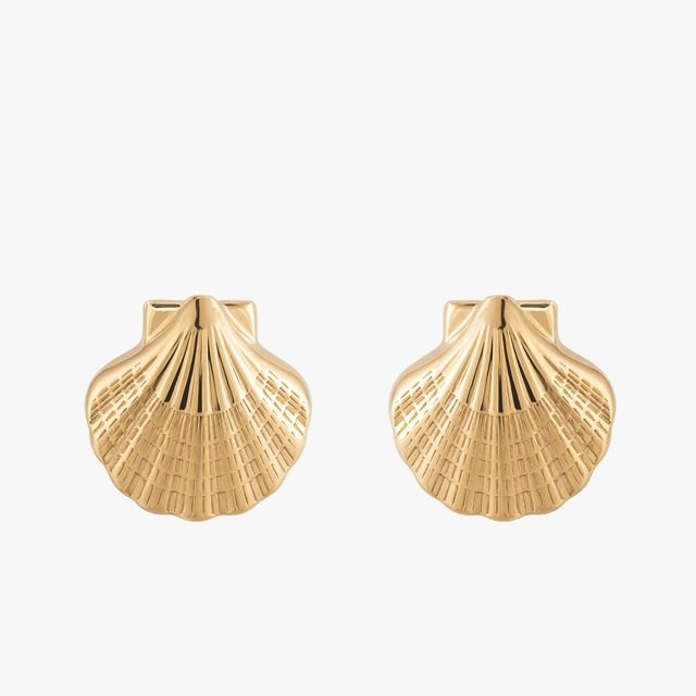 Kolczyki Golden Shell Sun Crush