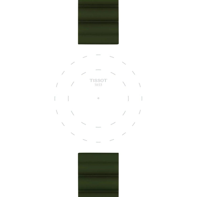 Silikonowy khaki pasek Tissot 22 mm
