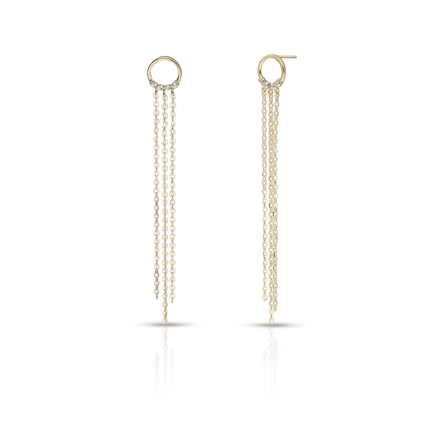 Kolczyki złote z cyrkoniami