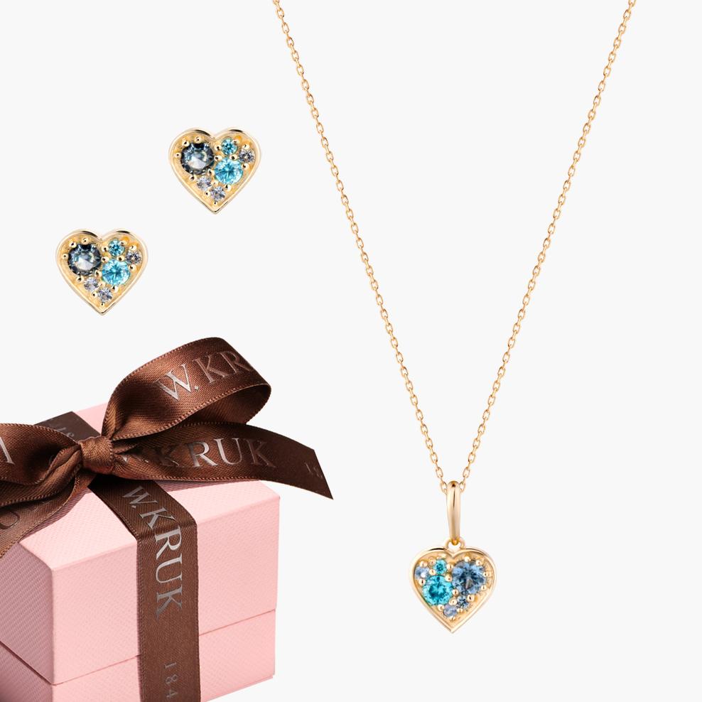 KOMPLET NIEBIESKIE SERCE