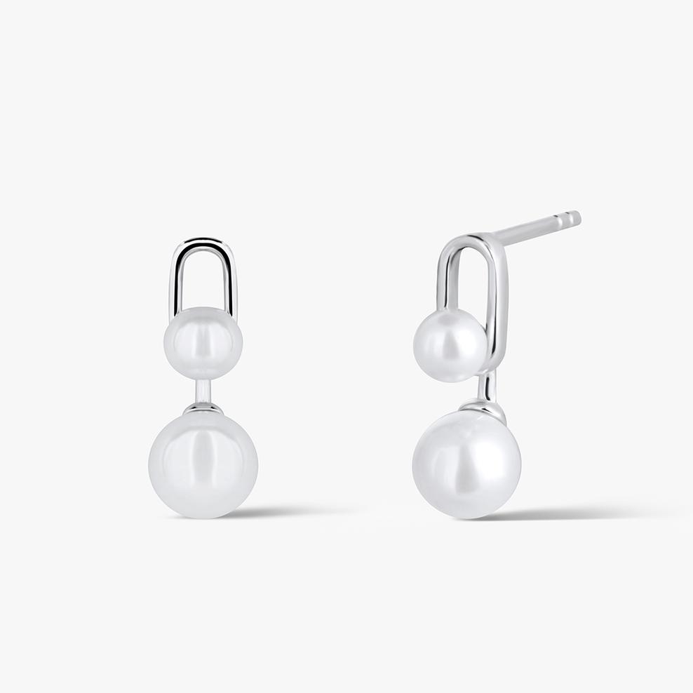 Kolczyki srebrne z perłami