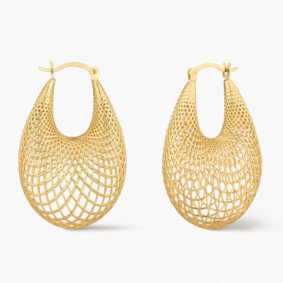 Kolczyki srebrne pozłacane