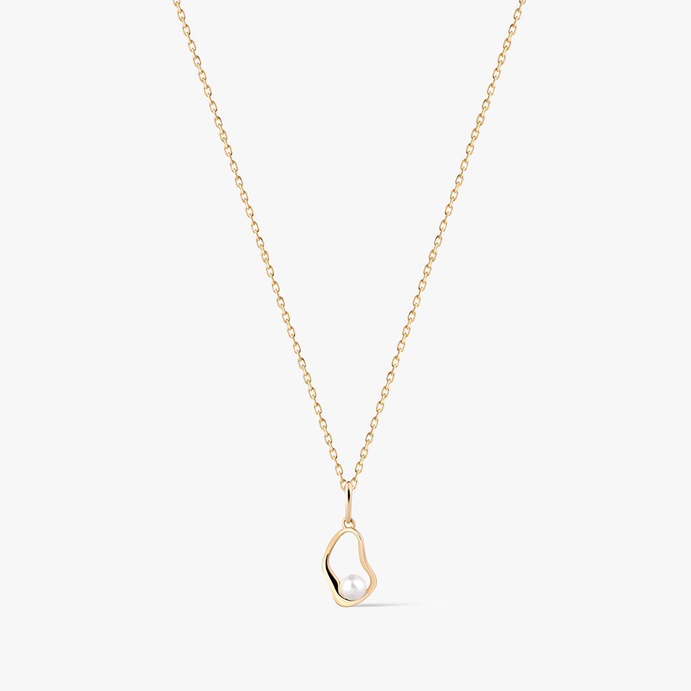 Wisiorek złoty z perłą