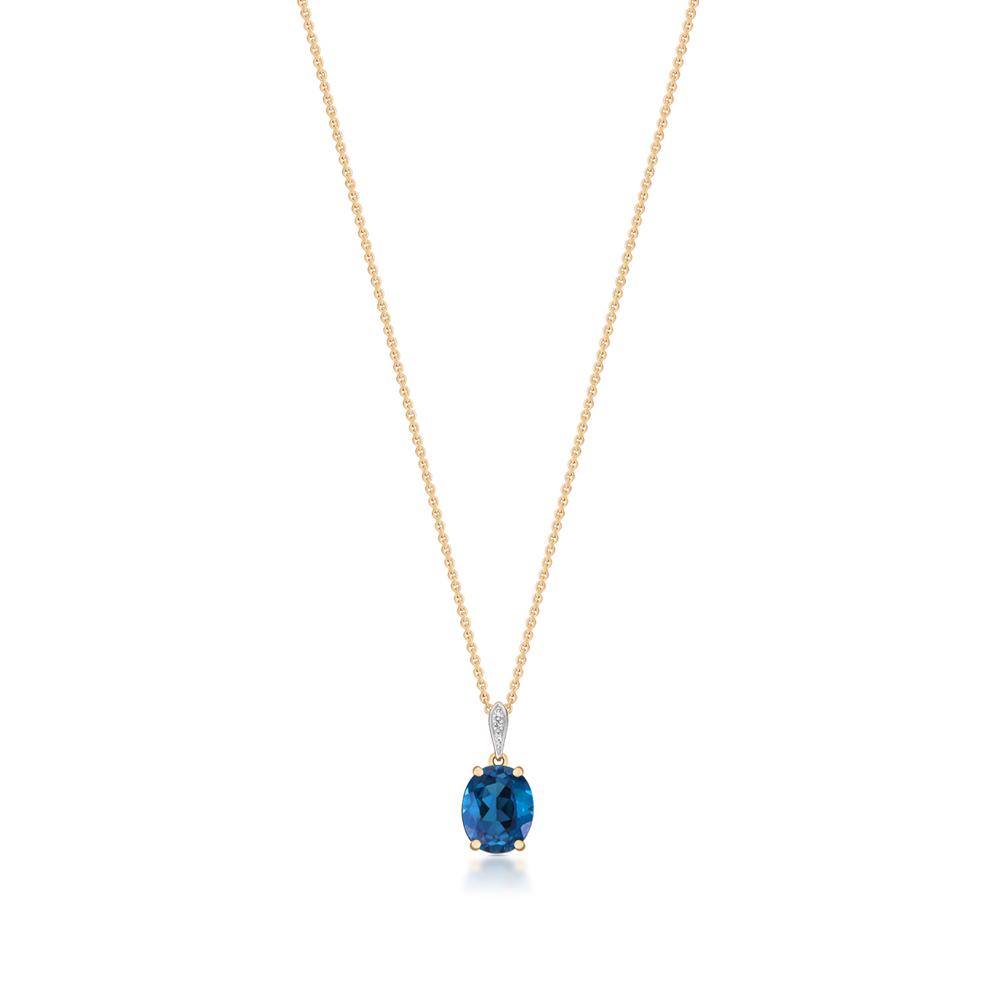 Wisiorek z topazem London blue