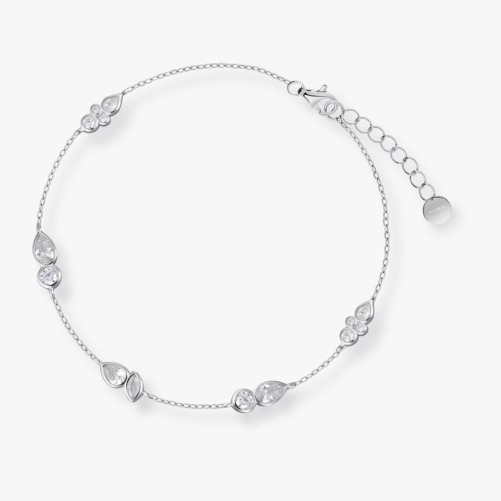 Bransoleta srebrna z cyrkoniami