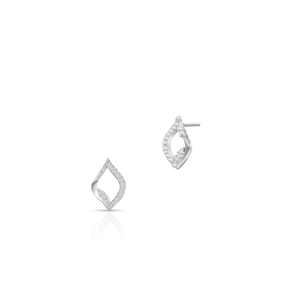 Kolczyki srebrne geometryczne