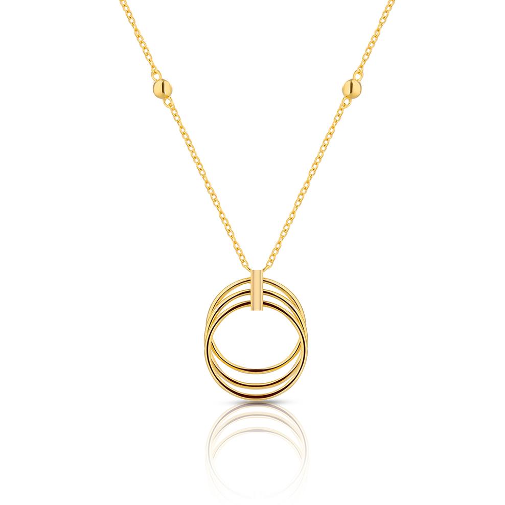 Naszyjnik srebrny pozłacany