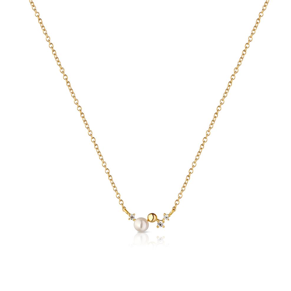 Naszyjnik srebrny pozłacany