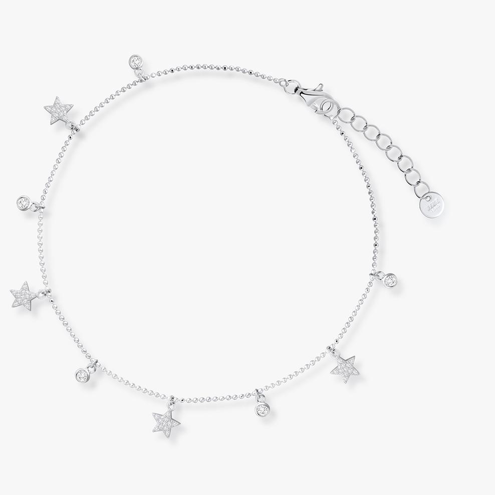 Bransoleta srebrna na nogę