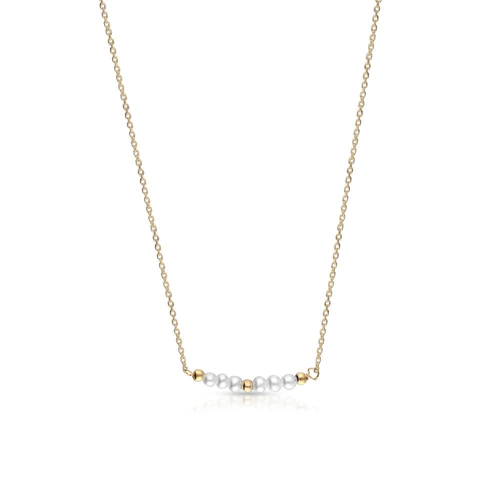 Naszyjnik złoty z perłami