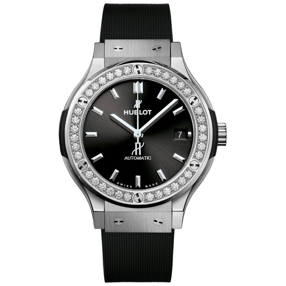 ZEGAREK HUBLOT CLASSIC FUSION TITANIUM DIAMONDS