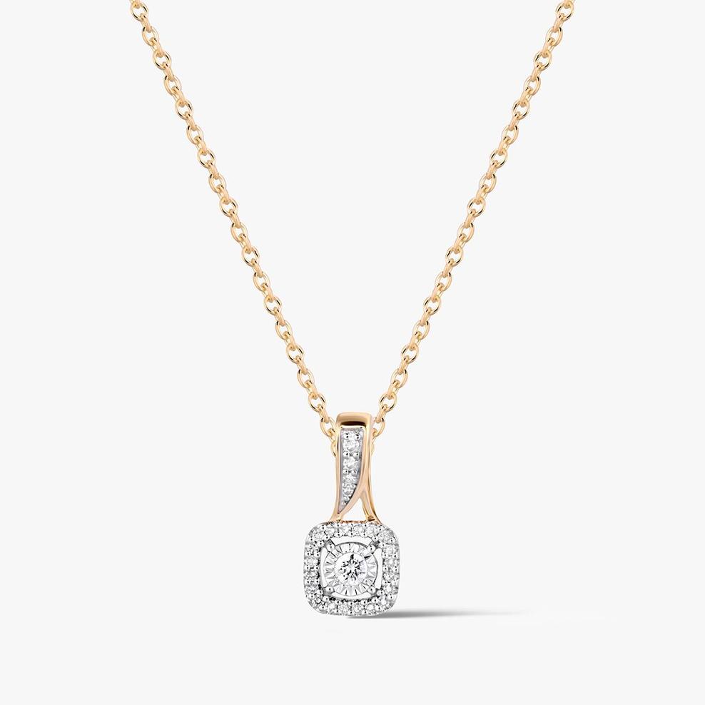 Wisiorek złoty z diamentami