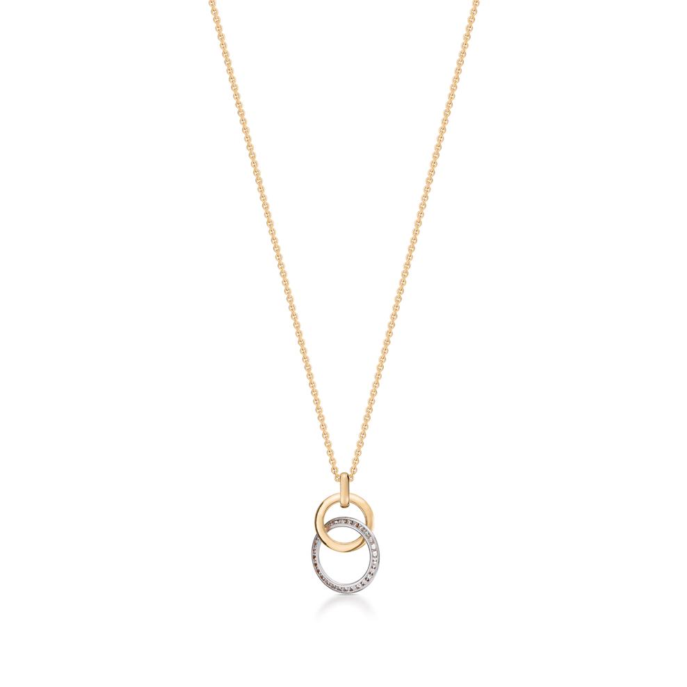 Wisiorek złoty z cyrkoniami