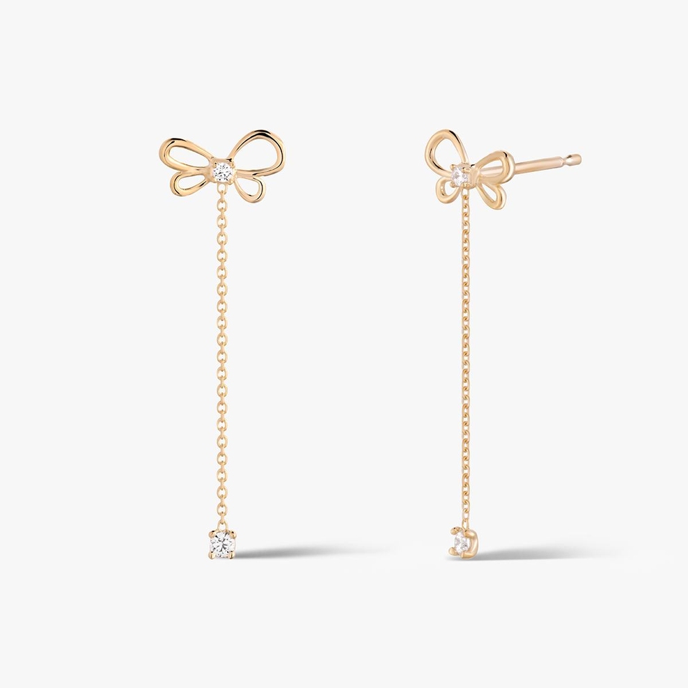 Kolczyki złote z cyrkoniami