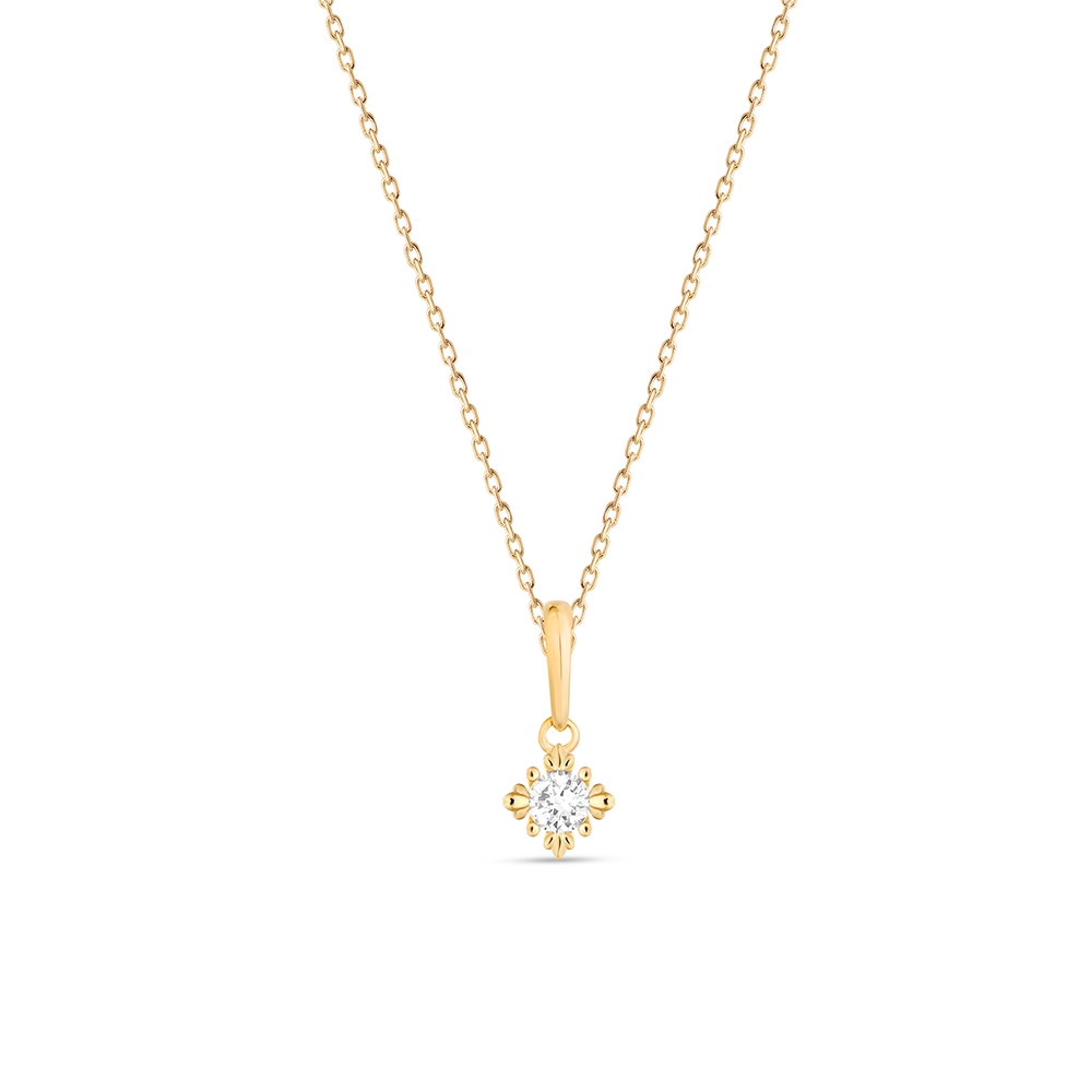 Wisiorek złoty z cyrkonią