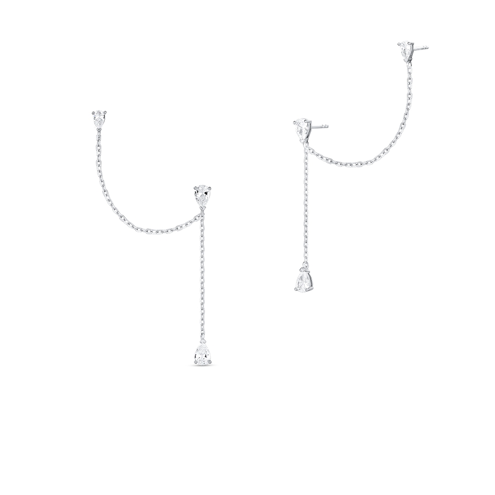 Kolczyki srebrne z cyrkoniami