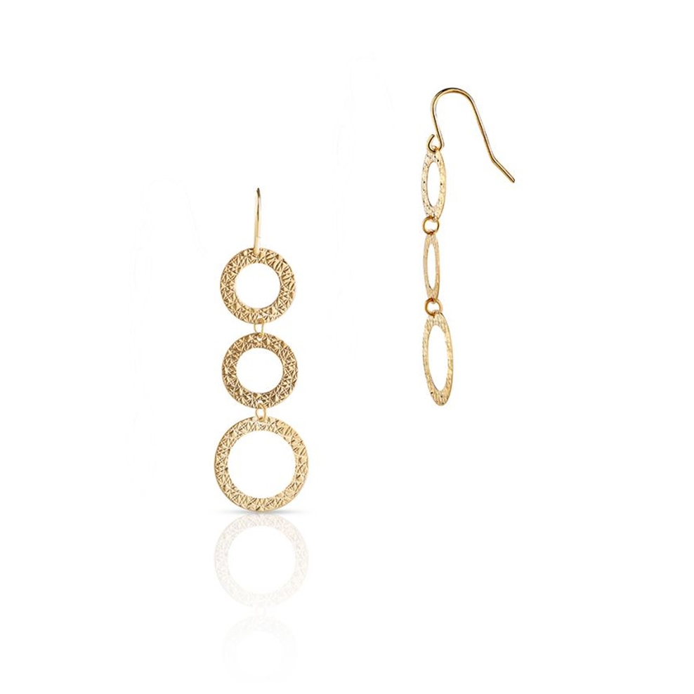 Kolczyki złote geometryczne