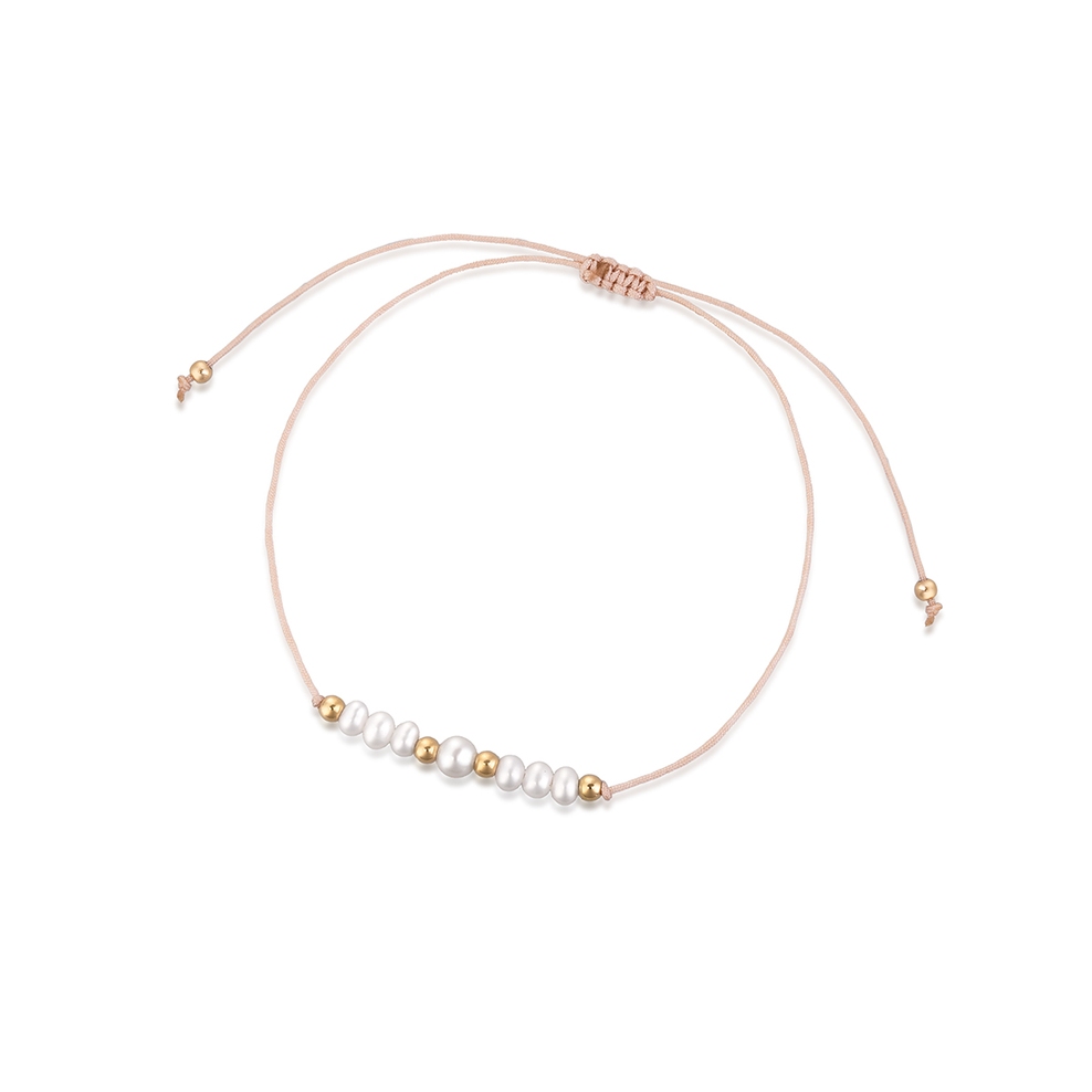 Bransoleta sznurkowa z perłami