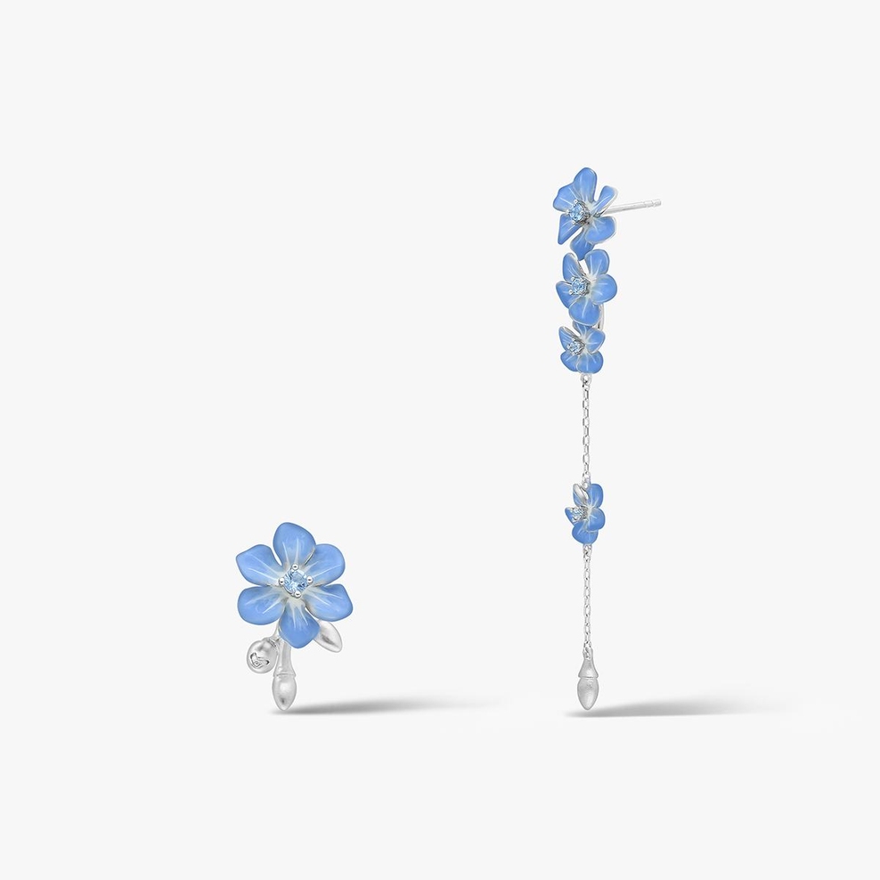 Kolczyki srebrne Kwiaty Nocy