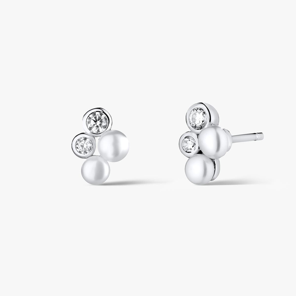 Kolczyki srebrne z perłami