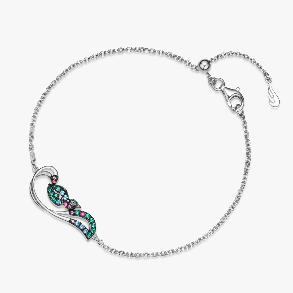 Bransoleta srebrna Preludium Paradise Birds