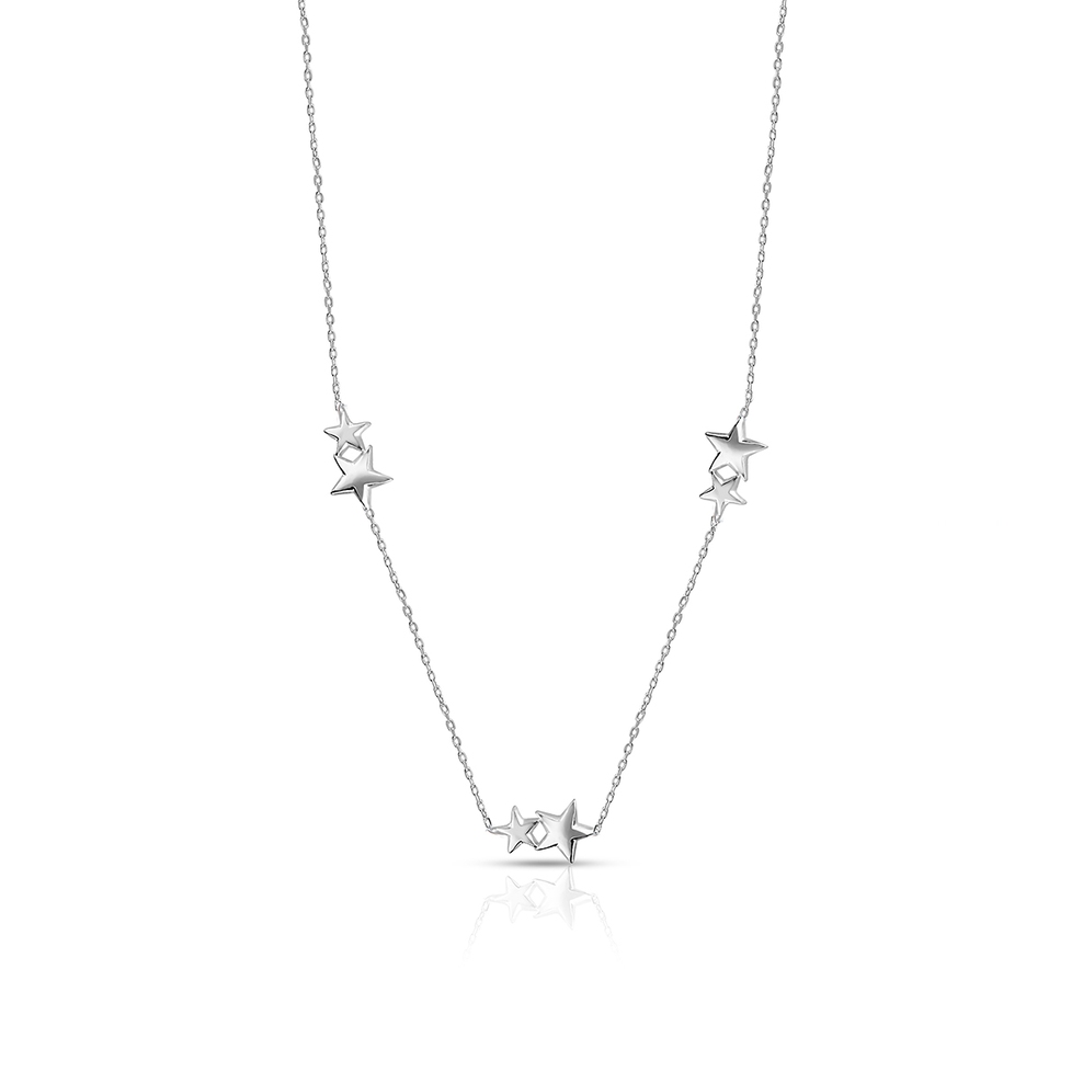 Naszyjnik srebrny z gwiazdami