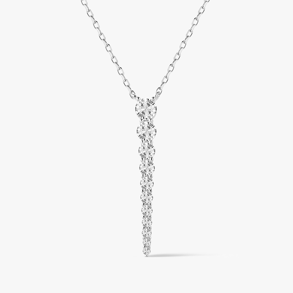 Naszyjnik srebrny z cyrkoniami