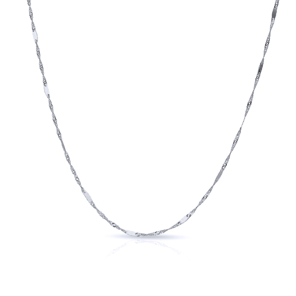 Łańcuszek białe złoto singapur