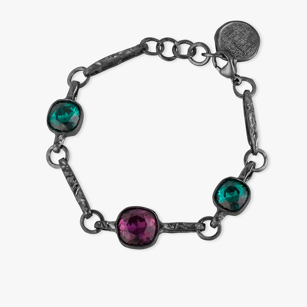 Bransoleta srebrna Motyle