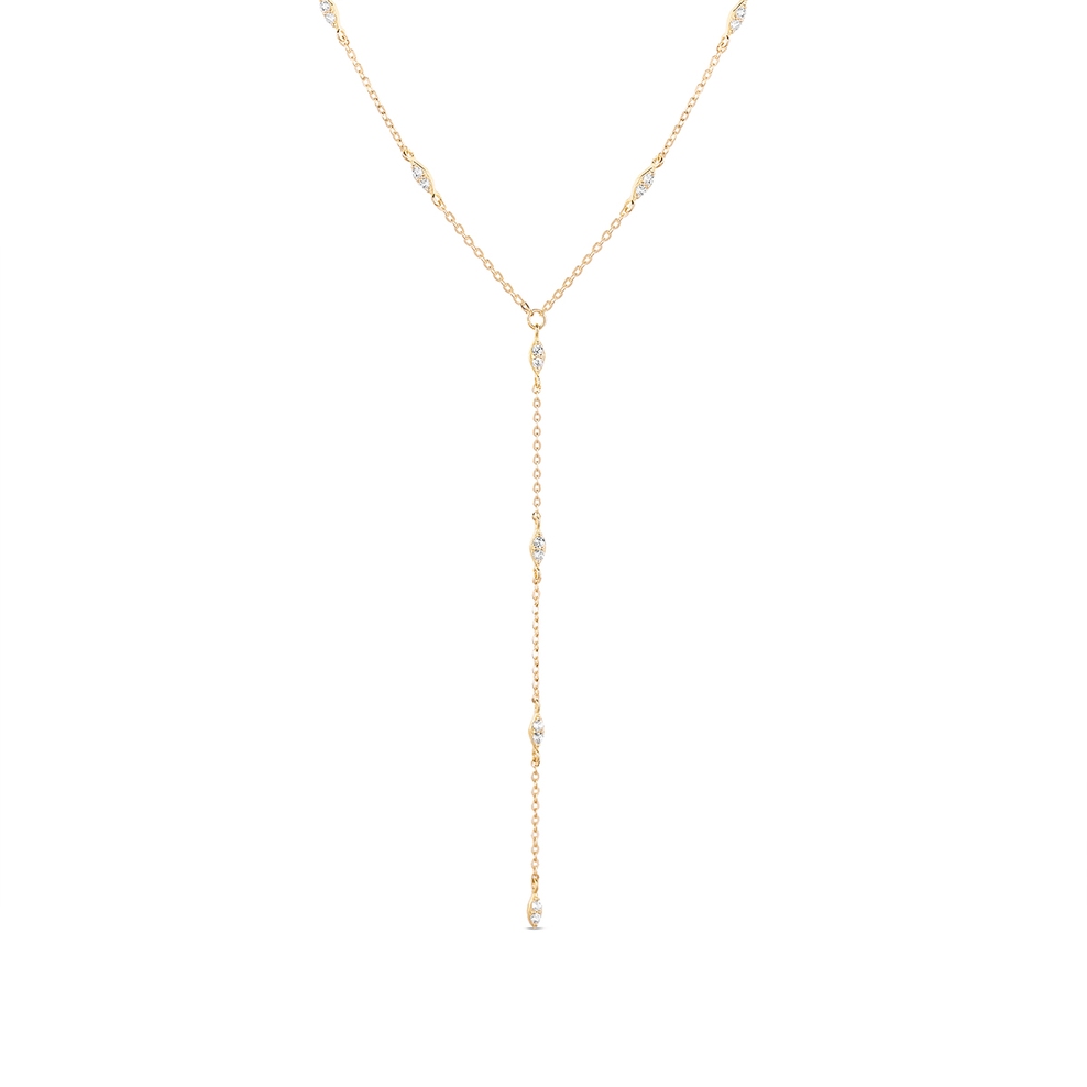 Naszyjnik złoty z cyrkoniami Ceremonials