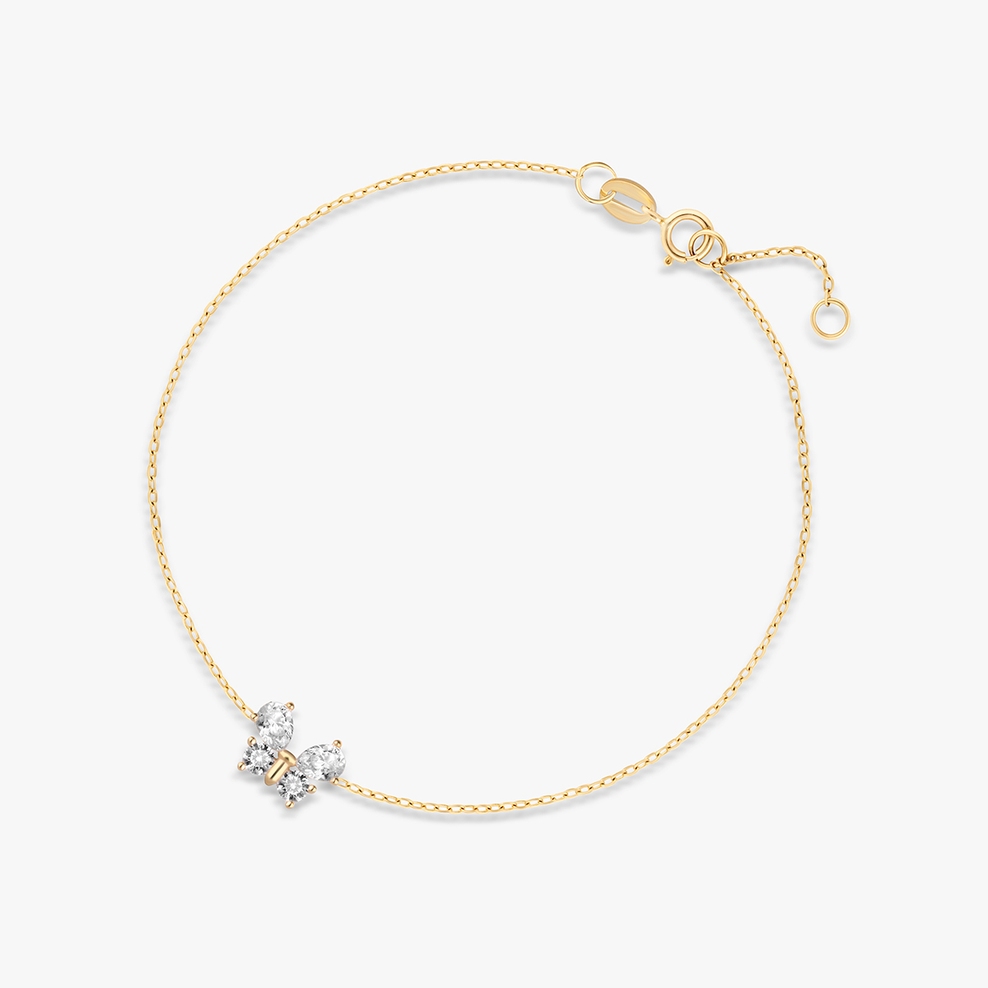 Bransoleta złota z cyrkoniami