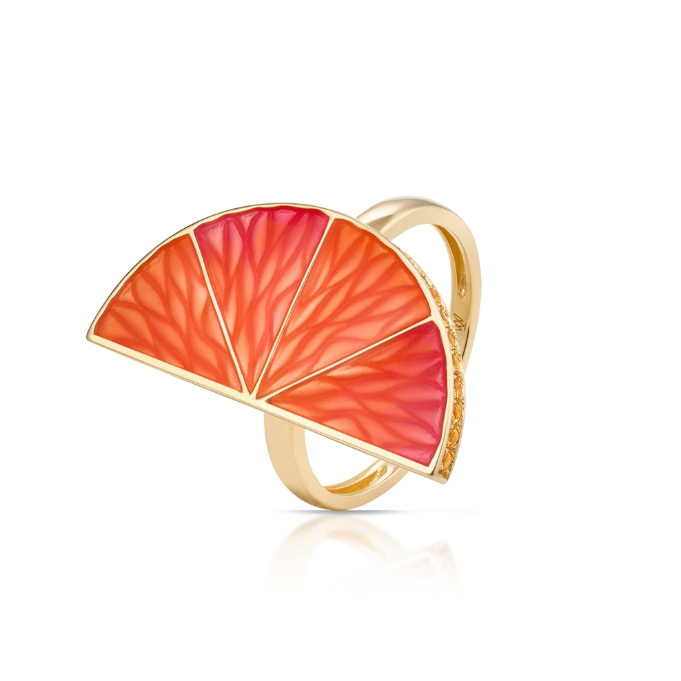 Pierścionek srebrny Kwiaty Nocy Cytrusy