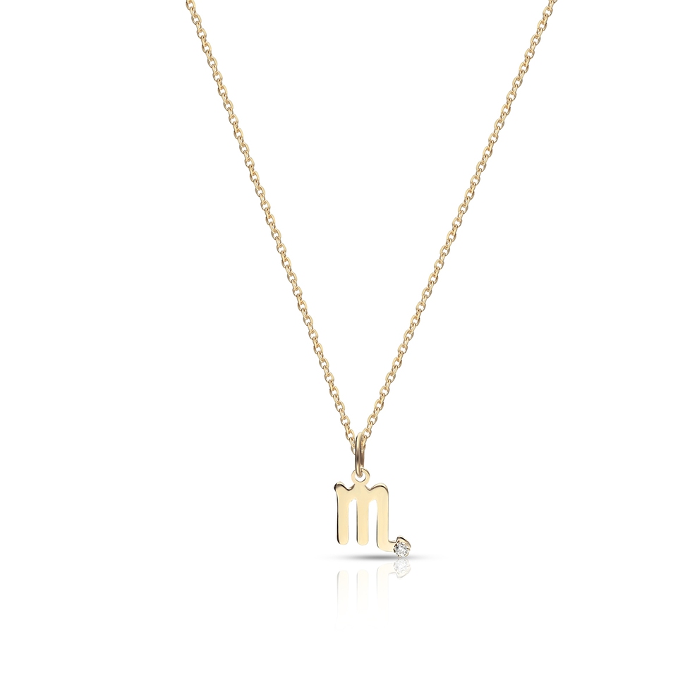 Wisiorek złoty Zodiak Skorpion