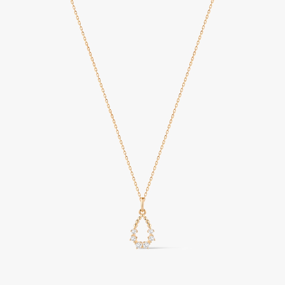 Wisiorek złoty z cyrkoniami