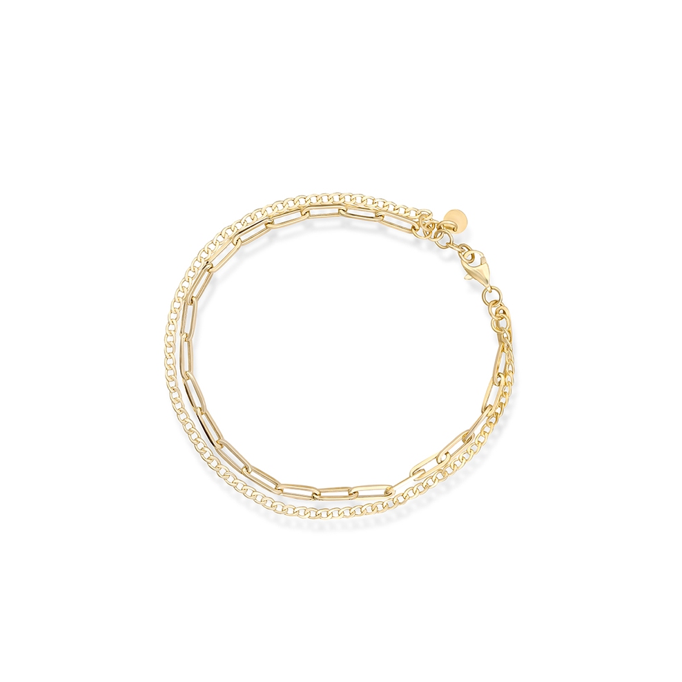 Bransoleta złota paper clip