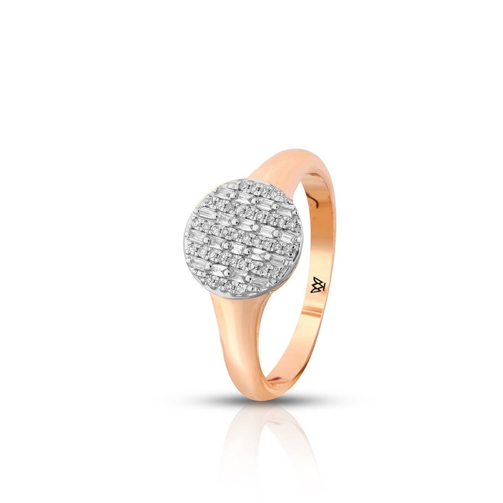 Pierścionek złoty z diamentami