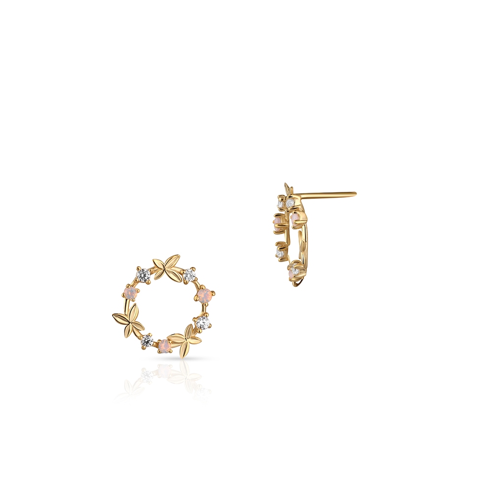 Kolczyki złote z cyrkoniami