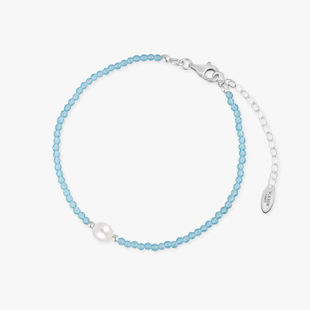 Bransoletka srebrna z perłą