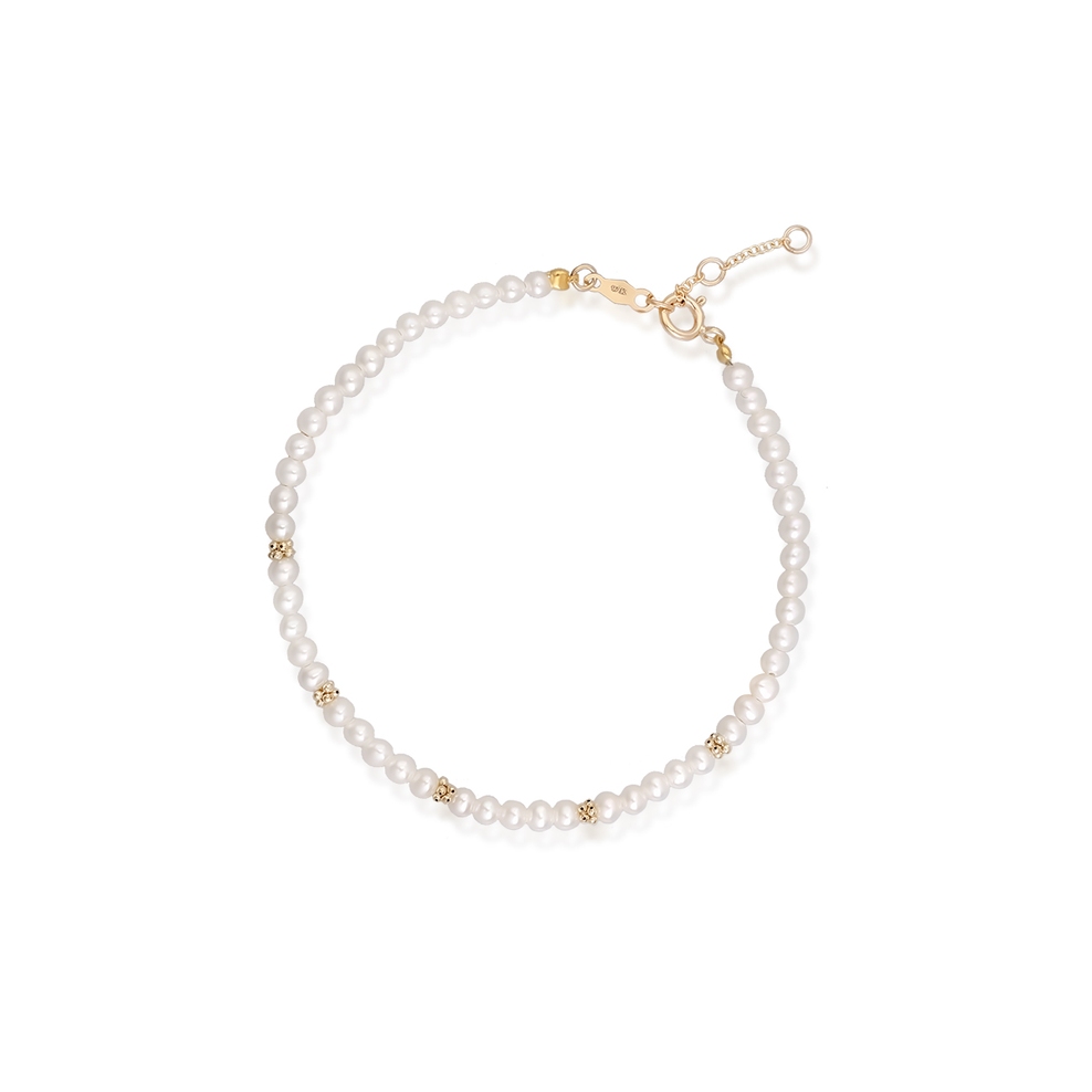 Bransoleta złota z perłami