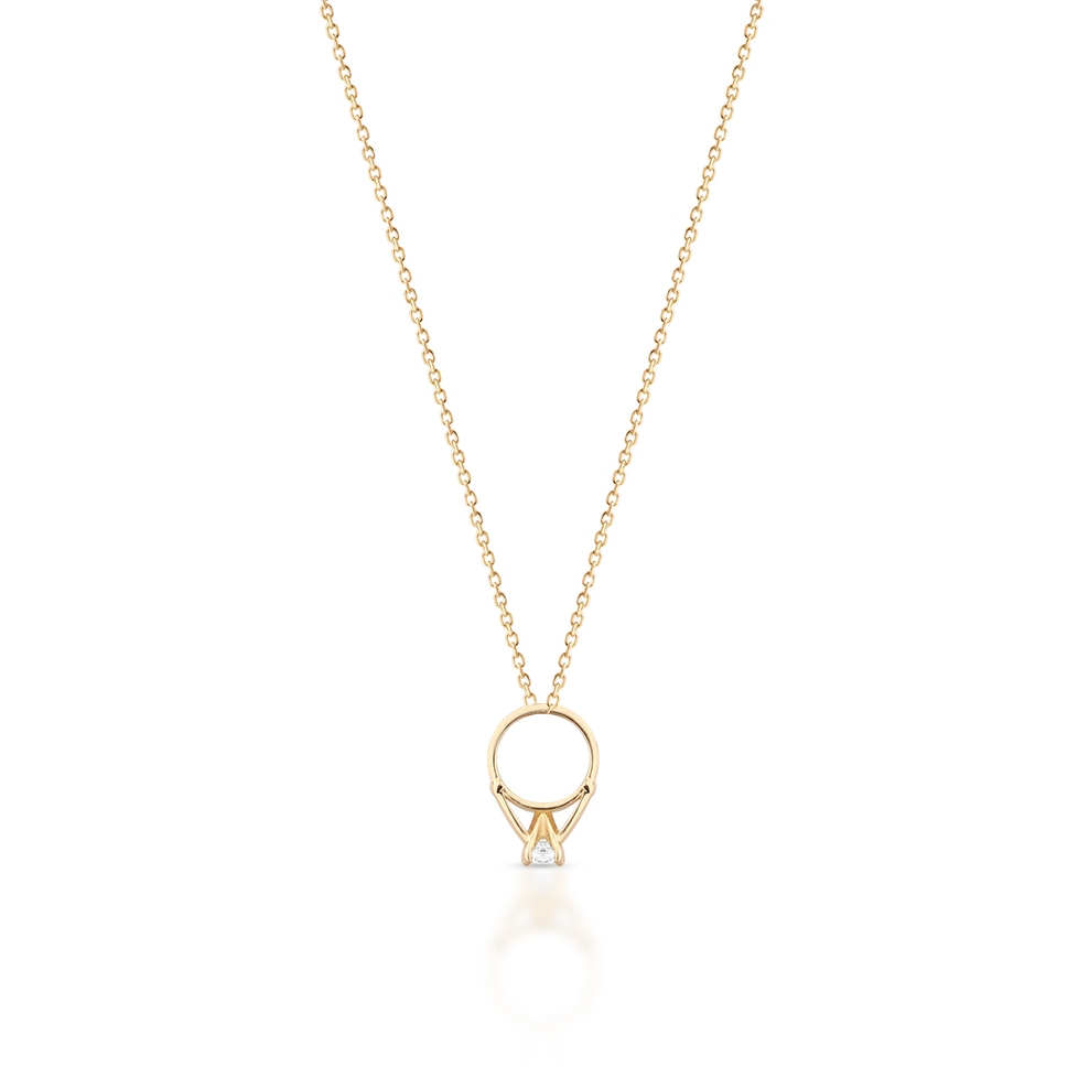 Wisiorek złoty z motywem pierścionka