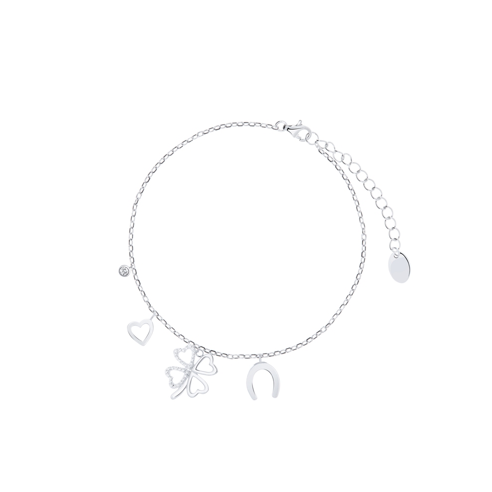 Bransoleta srebrna celebrytka