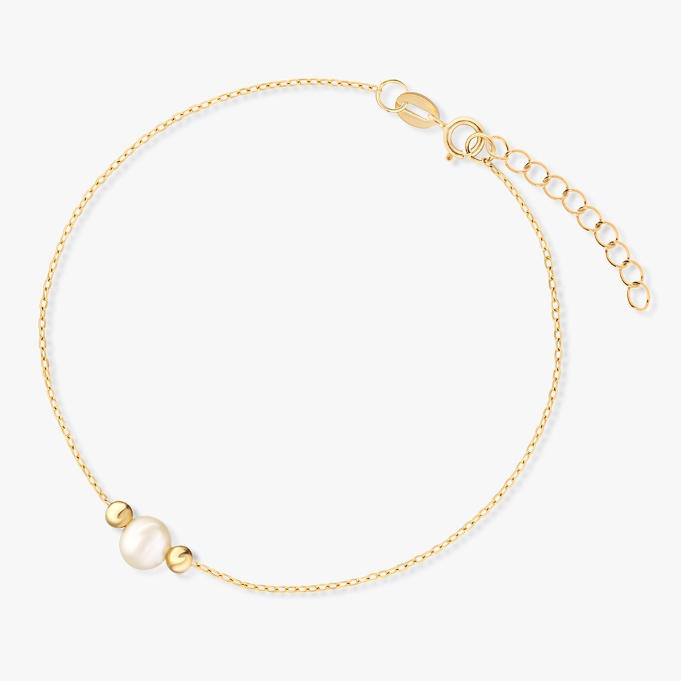 Bransoleta złota z perłą